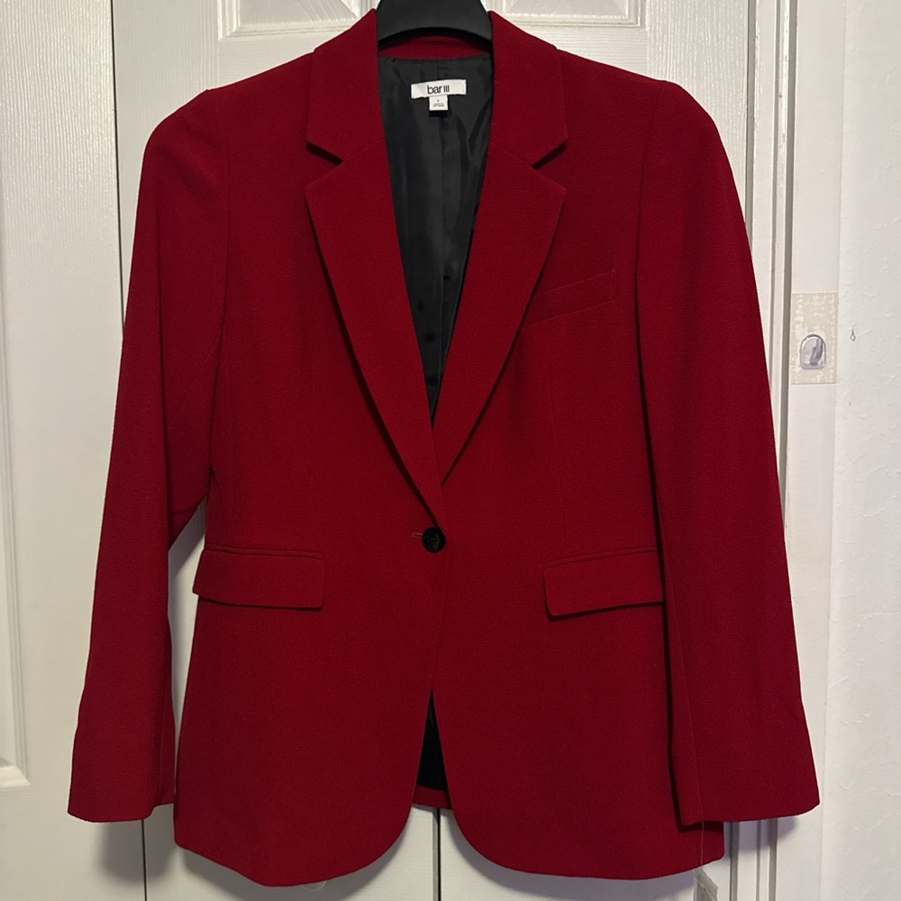 Bar III Vibrant Red Blazer